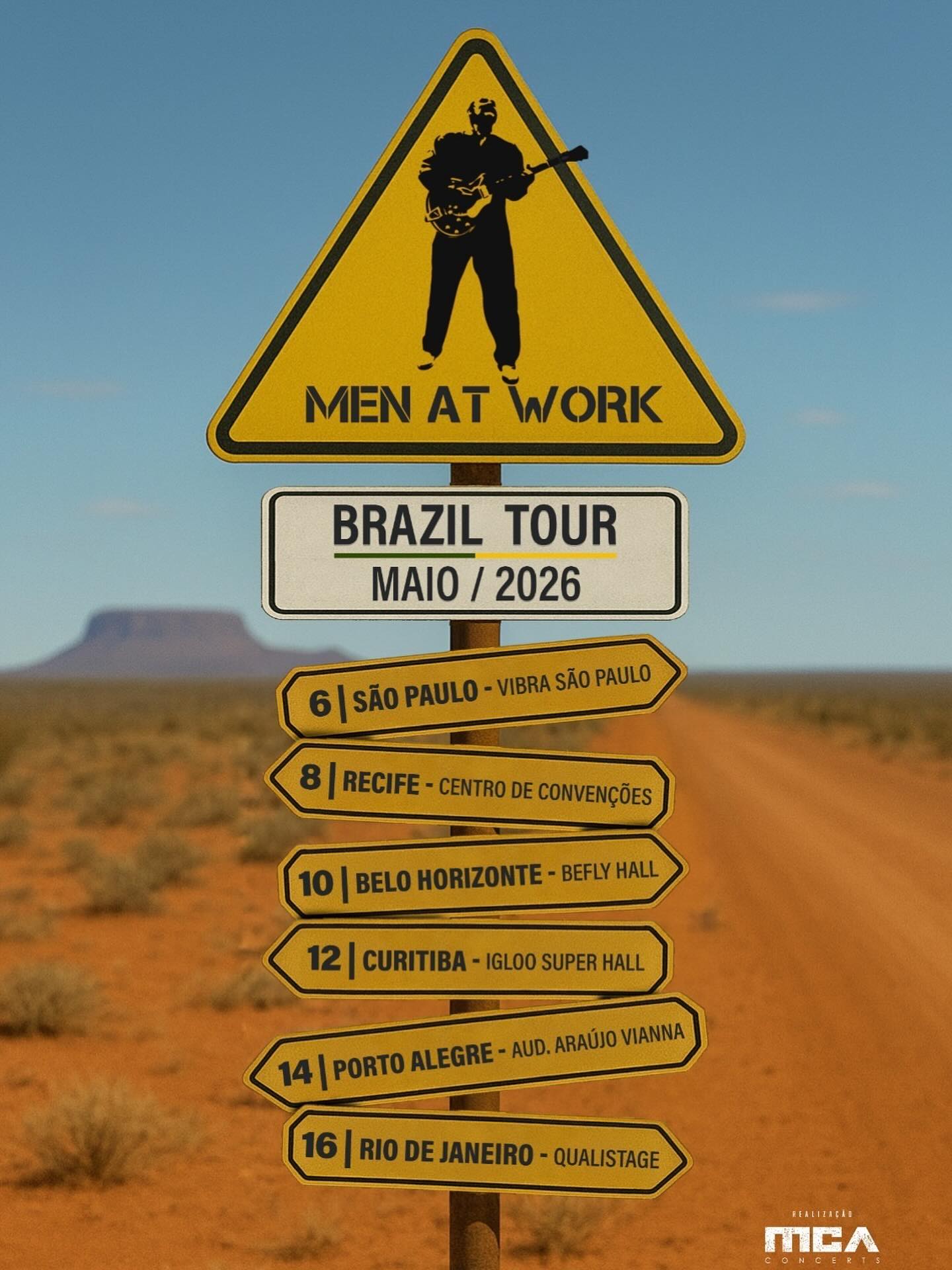 Men At Work Tour Poster 2026